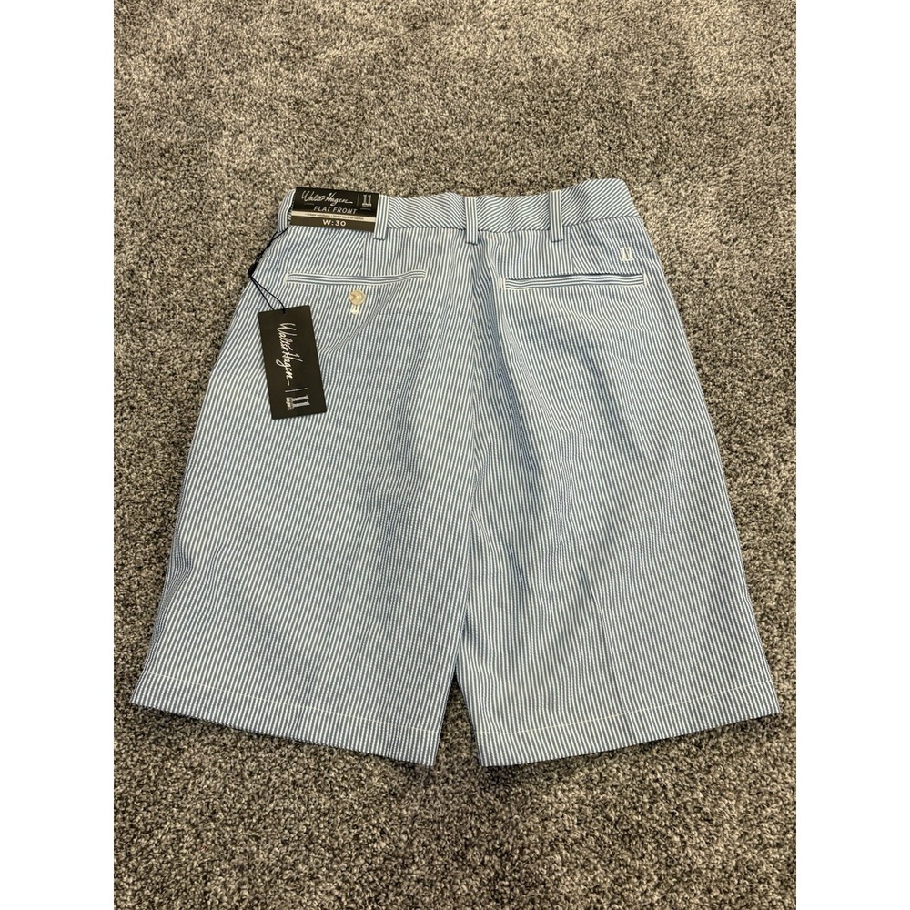 Walter Hagen Golf‎ Shorts Mens 30 Perfect 11 Blue Flat Front Striped 11" Inseam - Picture 5 of 8